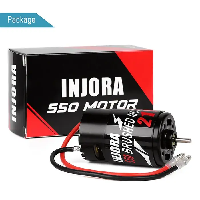 INJORA INJORA 550 3-SLOT Waterproof Brushed Motor for 1/10 RC Crawler, 21T