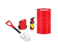 INJORA SCX24-88A - INJORA Mini Fuel Tank Fire Extinguisher Shovel Oil Drum Scale Accessories for 1/24 1/18 RC Crawlers