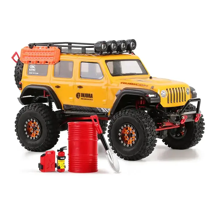 INJORA SCX24-88A - INJORA Mini Fuel Tank Fire Extinguisher Shovel Oil Drum Scale Accessories for 1/24 1/18 RC Crawlers