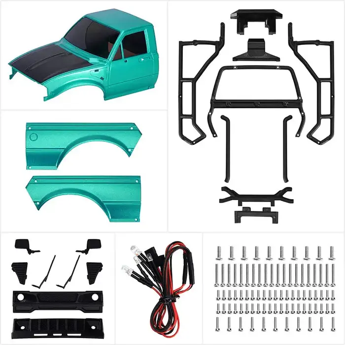 INJORA IR60-GN - INJORA IR60 Body for 1/18 TRX4M Defender Bronco, Green