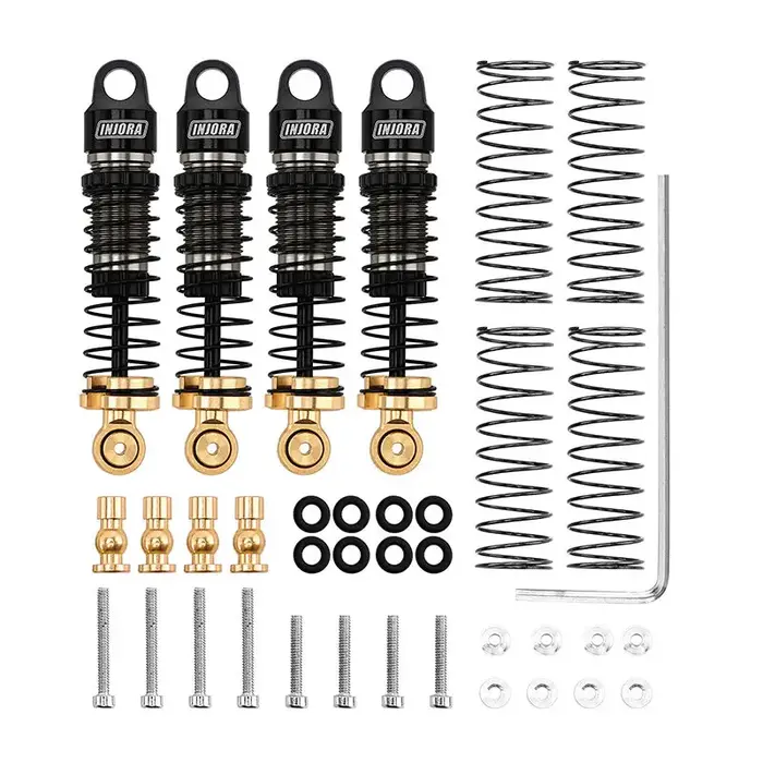 INJORA SCX24-179BR - INJORA Brass Black 40mm Big Bore Oil Shock Absorber for 1/24 SCX24 FCX24M