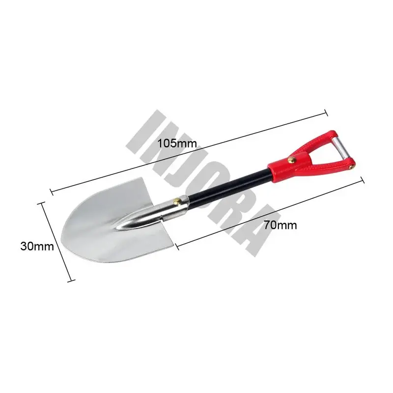 INJORA AX201608040 - INJORA 1pc Mini Metal Shovel, 1/10 Scale Accessories for RC Crawler