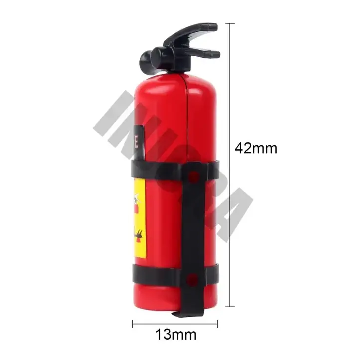 INJORA CRAW18024 - INJORA Mini Plastic Fire Extinguisher with Sticker, Scale Accessories for 1/10 RC Crawler, Red