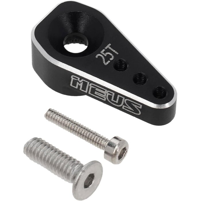 25T-SH-SCX24 - MEUS RACING SCX24 Servo Arm 25T Servo Horn for High Torque Micro Servo SCX24 1/24 RC Crawler Upgrades Parts, Not for Stock Servo
