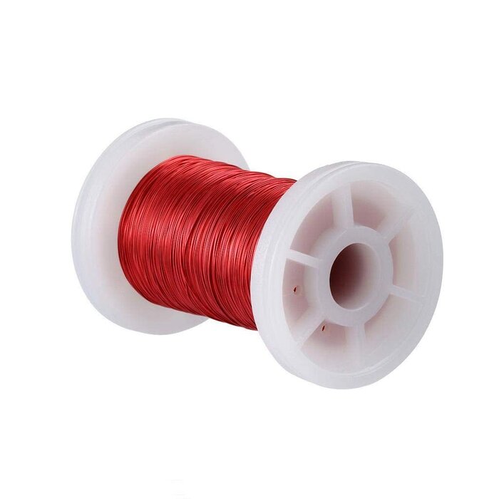 MWIRE32 - BNTECHGO 32 AWG Magnet Wire - Enameled Copper Wire - Enameled Magnet Winding Wire - 2 oz - 0.0078" Diameter 1 Spool Coil Red Temperature Rating 155℃ Widely Used for Transformers Inductors
