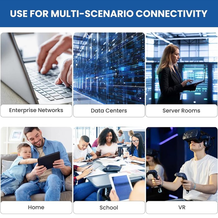 UC098 - Ultra Clarity Cables Cat 6 Ethernet Cable 100 ft, Outdoor&Indoor 10Gbps Ethernet Cable, High Speed Cat6 Cable RJ45 LAN Internet Cable for Computer, Router, Modem, PS4/5, Xbox, Gaming - Black