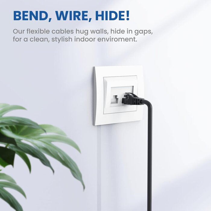 UC098 - Ultra Clarity Cables Cat 6 Ethernet Cable 100 ft, Outdoor&Indoor 10Gbps Ethernet Cable, High Speed Cat6 Cable RJ45 LAN Internet Cable for Computer, Router, Modem, PS4/5, Xbox, Gaming - Black