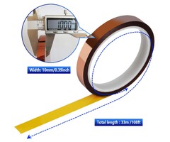 CPPR-FL-65FT - MEBMIK Heat Tape for Sublimation Transfer, Heat Resistant/Press, Adhesive Transfer Tape, Thermal, No Residue, 10mm x33m (108ft)