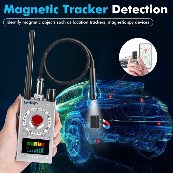 Hidden Camera Detectors Anti Spy Detector Devices Bug Detector, Privacy Protector, GPS Tracker Wireless Signa Anti-Sneak Anti-Monitoring Scan Black