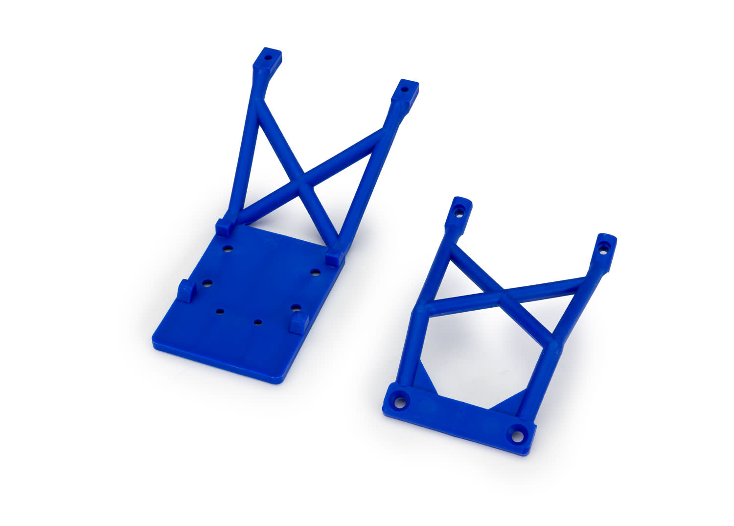Traxxas 3623-BLUE - Skid plates, front & rear (Blue)