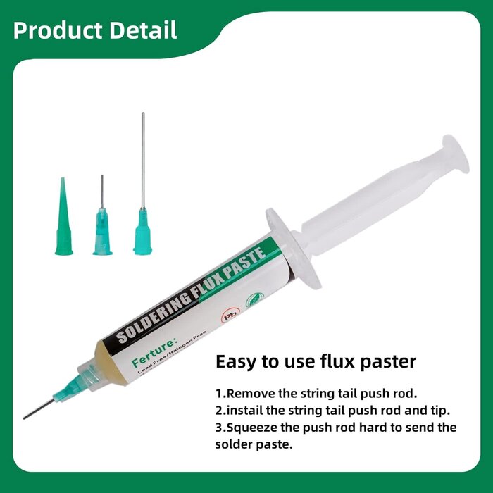 SLDR-FLX-PST - Kaisiking Solder Flux for Soldering, Lead-Free Soldering Flux Paste for Electronics Soldering BGA Repairing