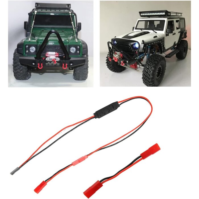 WNCH-ADAPT - MORFUM RC Winch Controller Adapter Plug, Universal SCX10 TRX4 RC Model RC Winch Controller Adapter Plug CH3 Control Cable Compatible with Traxxas TRX4 Axial SCX10 Tamiya 1/10 RC Crawler Car