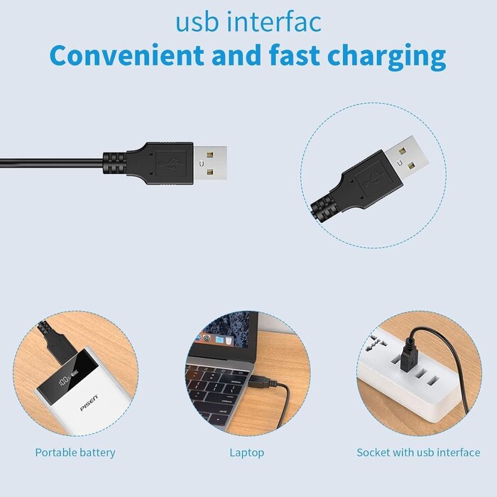 BB-XY-1304-5V2A - Odinxixi 5V 2A Replacement Bevel Beard Trimmer Charger Charging Cable Compatible with Bevel Beard Trimmer Charger Cord