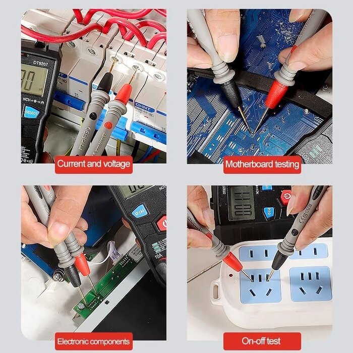 TEST-LEADS-BANANA - CNHIDEE Test leads 1000V 20A Ultra-Sharp Gold-Plated Test Probe Lead for Multimeter Meter Test lead, 40.5 inch / 103 cm, multimeter test leads for Fluke/AstroAI/INNOVA/Klein Multimeter Electronic Clamp tester