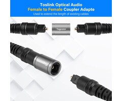OPTICAL-COUPLER - Togconn Optical Fiber Digital Extender Coupler, Toslink Optic Audio Female to Female S/PDIF Cable Extension Connector Adapter for Connecting Two Optical Fiber Digital Cables