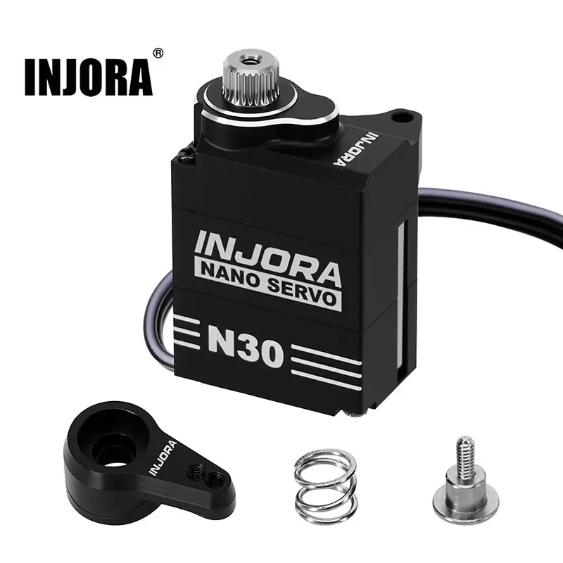 INJORA INJS-N30 - INJORA Aluminum N30 NANO Servo with Servo Saver for 1/30 SCX30