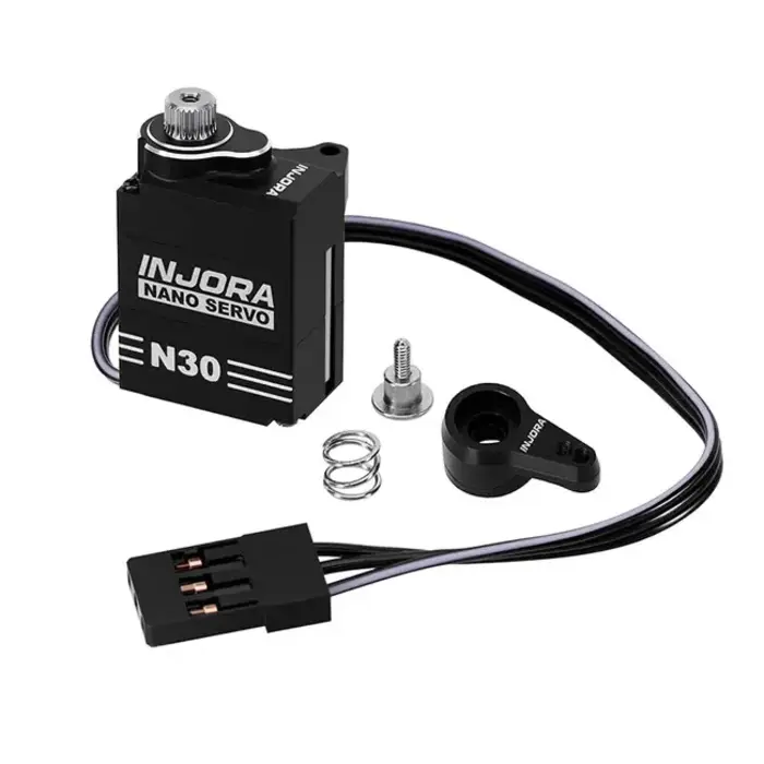 INJORA INJS-N30 - INJORA Aluminum N30 NANO Servo with Servo Saver for 1/30 SCX30