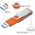 KOOTION 16GB USB 3.0 Flash Drive 16 gb Flash Drives 10pcs Thumb Drive Keychain Jump Drive Swivel Memory Sticks, Orange