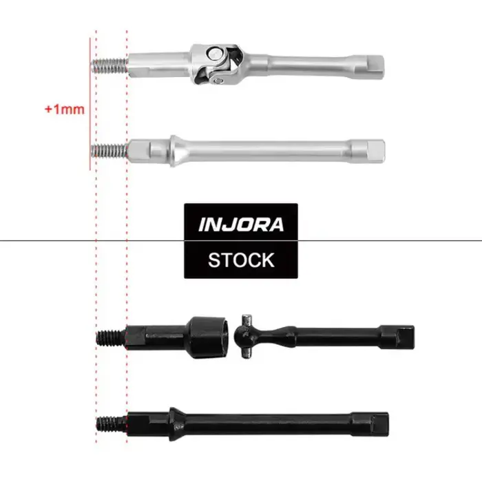 INJORA SCX30-13FR - INJORA Stainless Steel Axle Shafts Front and Rear for 1/30 SCX30
