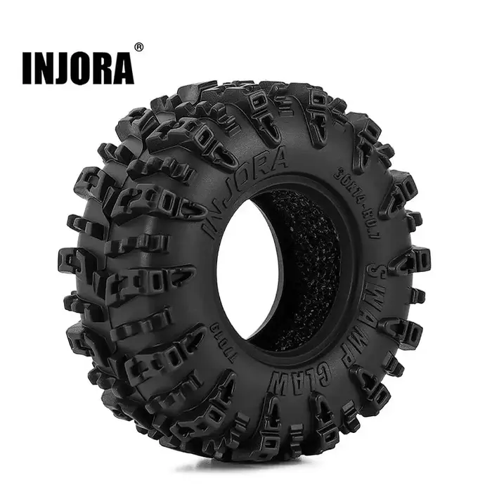 INJORA T7019 - INJORA 0.7" 36x14mm Swamp Claw Tires for 1/30 SCX30  4 pcs