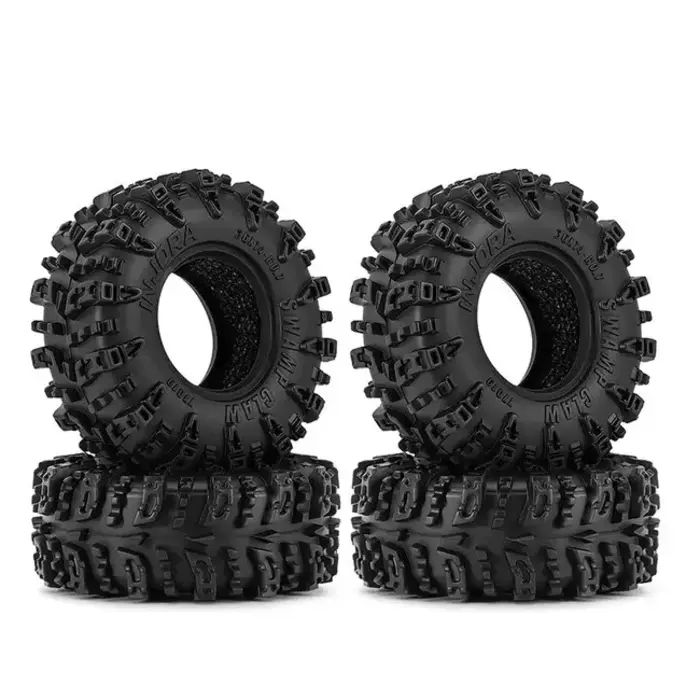 INJORA T7019 - INJORA 0.7" 36x14mm Swamp Claw Tires for 1/30 SCX30  4 pcs
