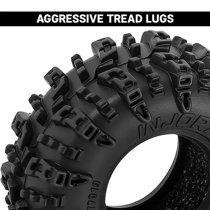 INJORA T7019 - INJORA 0.7" 36x14mm Swamp Claw Tires for 1/30 SCX30  4 pcs
