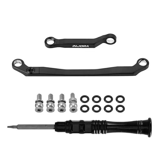 INJORA SCX30-05BK - INJORA Black Brass Steering Links for 1/30 Axial SCX30