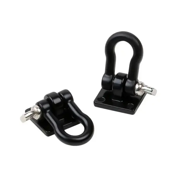 INJORA CRAW18344_01BK - INJORA Metal Trailer Tow Hook with Plate for 1/10 RC Crawler,  Black