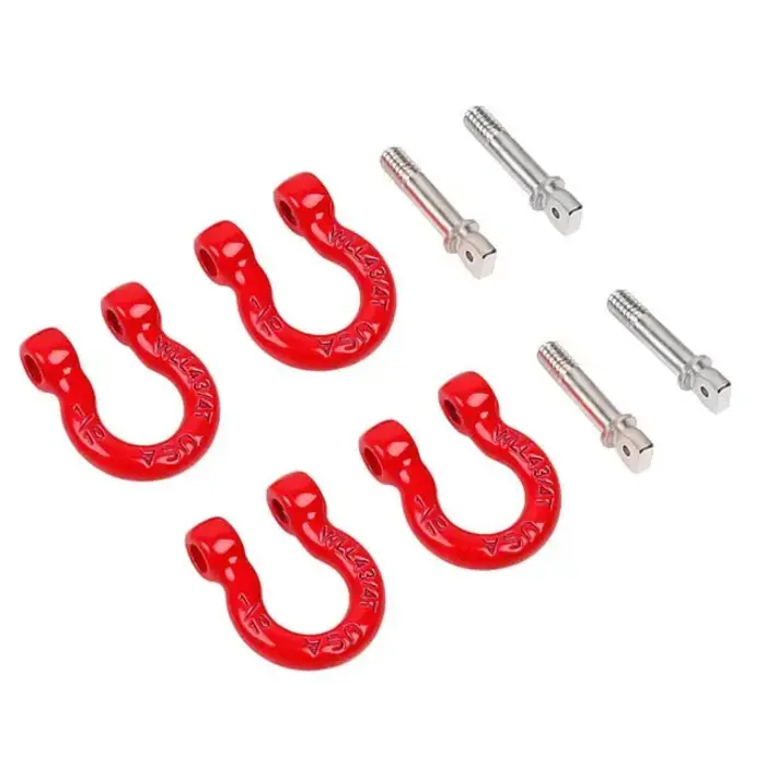 INJORA CRAW18344_05RD - INJORA Metal Tow Hook for 1/10 RC Crawler, Red