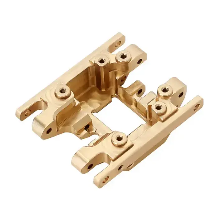 INJORA 4M-67 - INJORA Brass Skid Plate Transmission Mount for 1/18 TRX4M, 53g