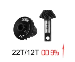 INJORA 4M-10-22T -INJORA 22T/12T 9% Overdrive  Alloy Steel Helical Gears for 1/18 TRX4M