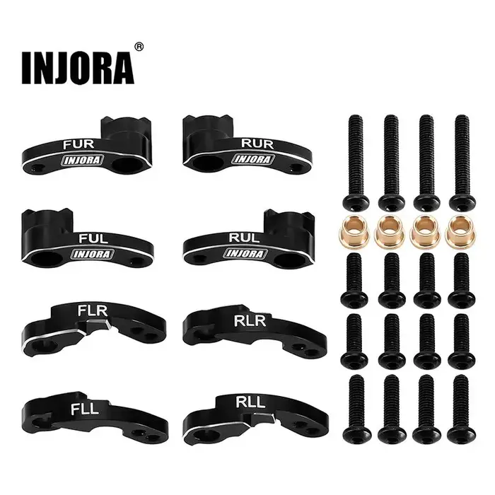 INJORA 4M-33 - INJORA CNC Aluminum Flex Blades Suspension Travel Extension for 1/18 TRX4M Defender Bronco (4M-33)