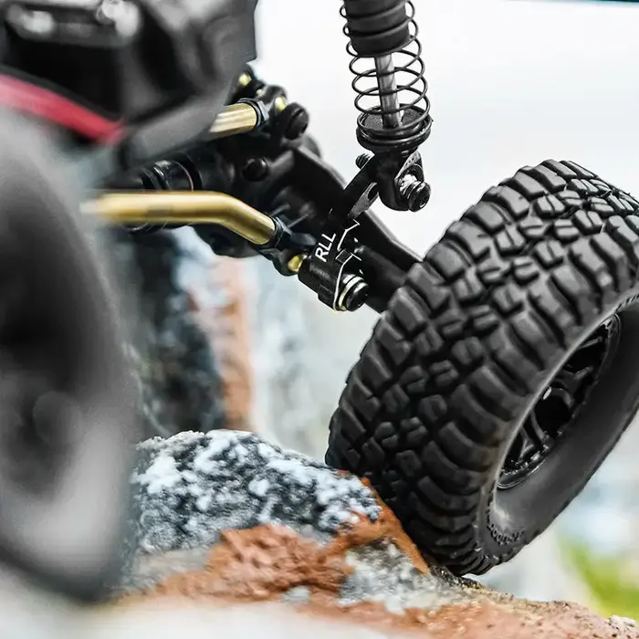 INJORA 4M-33 - INJORA CNC Aluminum Flex Blades Suspension Travel Extension for 1/18 TRX4M Defender Bronco (4M-33)