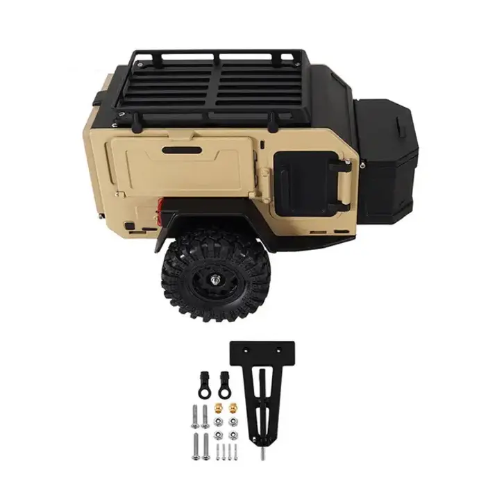 INJORA DG-TC10YE - INJORA Off-Road Camping Trailer for 1/18 1/24 RC Crawlers TRX4M SCX24