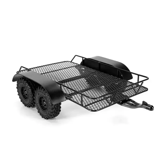 INJORA DG-TC08 - INJORA Metal Trailer with Aluminum Hitch Mount for 1/24 Axial SCX24