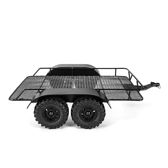 INJORA DG-TC08 - INJORA Metal Trailer with Aluminum Hitch Mount for 1/24 Axial SCX24