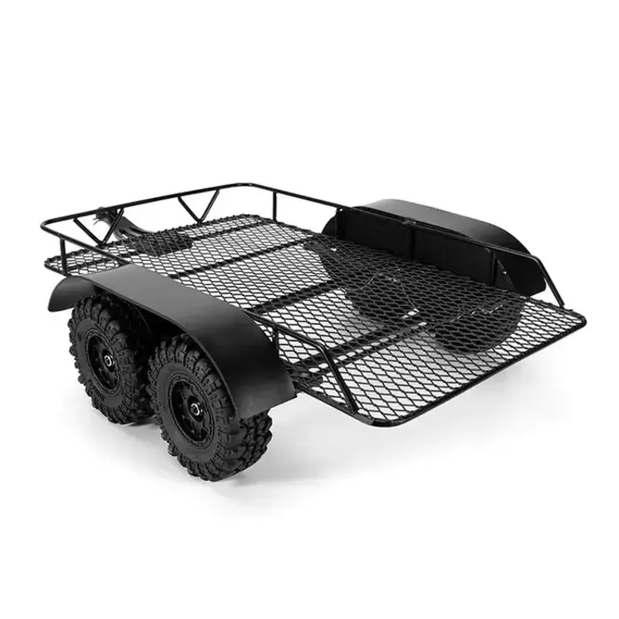 INJORA DG-TC08 - INJORA Metal Trailer with Aluminum Hitch Mount for 1/24 Axial SCX24