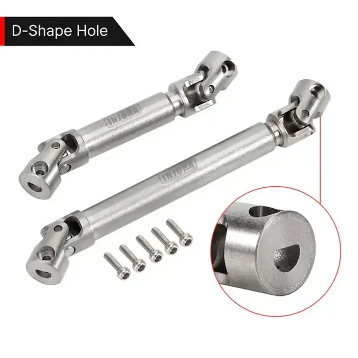 INJORA SCX24-153SR - INJORA Stainless Steel Drive Shafts with D Shaped Hole for SCX24 Gladiator Power Wagon