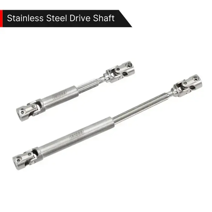 INJORA SCX24-153SR - INJORA Stainless Steel Drive Shafts with D Shaped Hole for SCX24 Gladiator Power Wagon