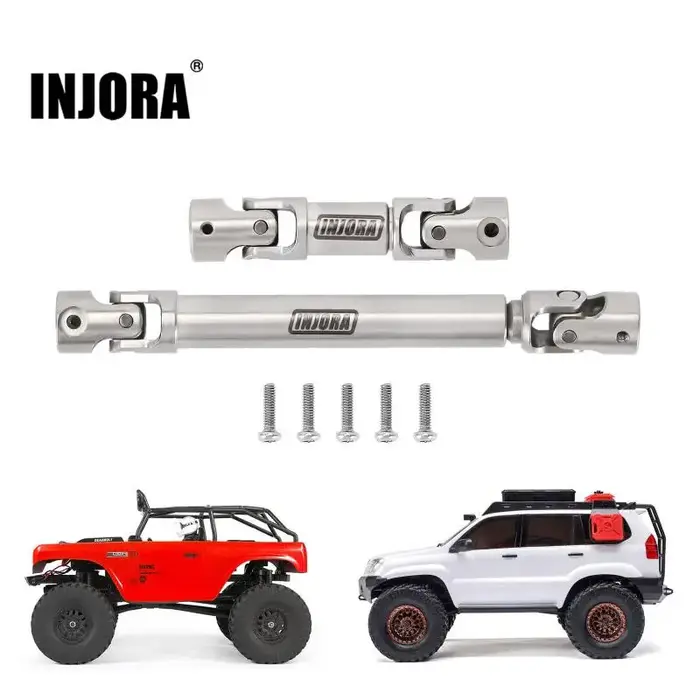 INJORA SCX24-167 - INJORA Stainless Steel Drive Shafts with D-Shaped Hole for SCX24 Deadbolt GX470