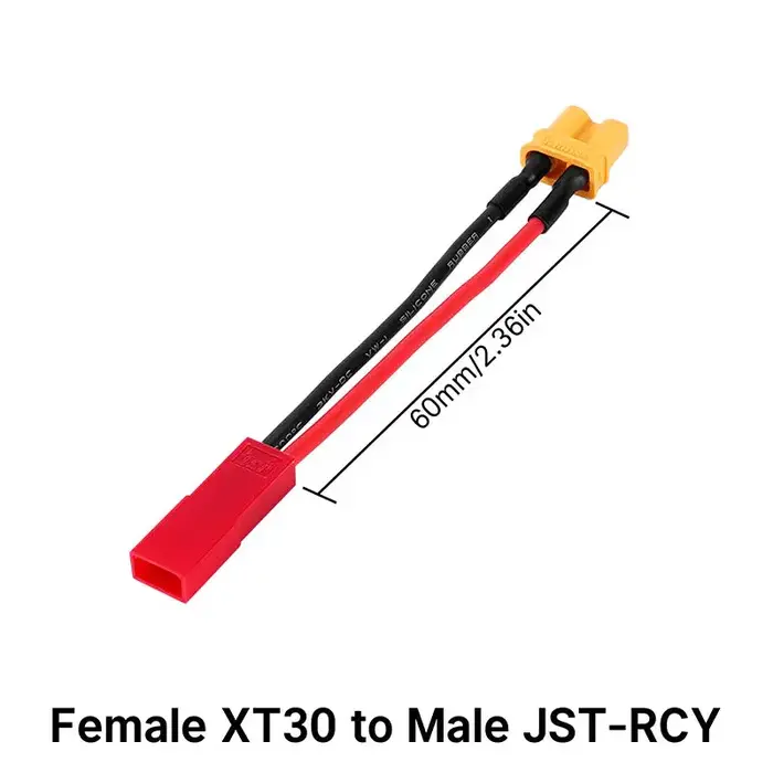 INJORA XT30-JST-RCY - INJORA Female XT30 to Male JST-RCY