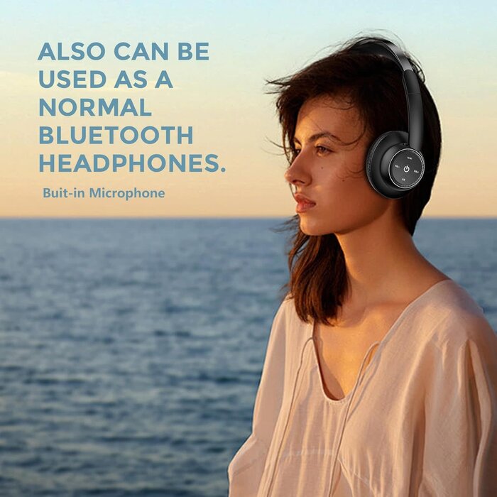 M98A - ROSIDA Wireless Headphones for TV Watching, Wireless Headphones for Seniors with Transmitter Charging Base, Bluetooth Headsets for TV, No Audio Delay, Gift for The Seniors or Parents, Black