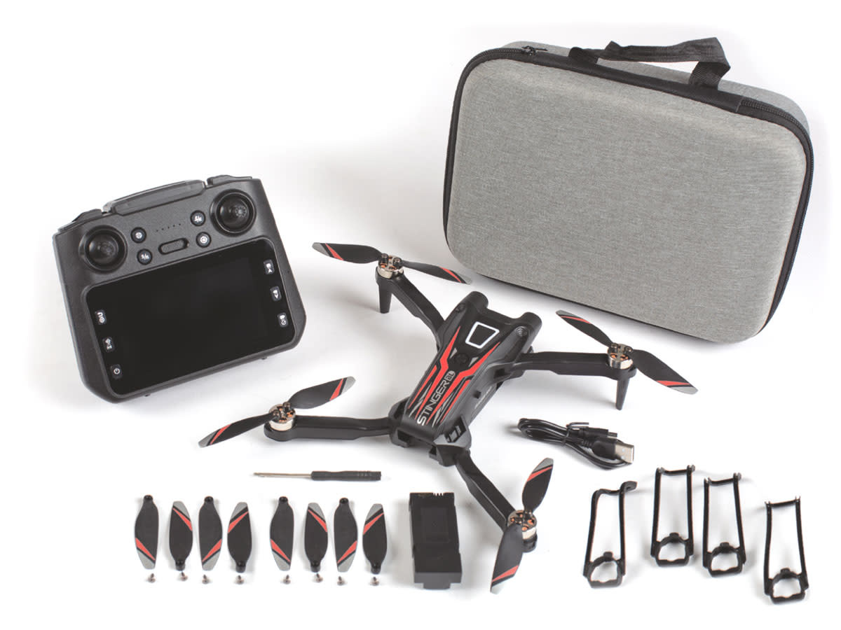 RageRC RGR4600 - Stinger BL FPV Drone with 1-Axis 1080p HD Camera & Storage Case