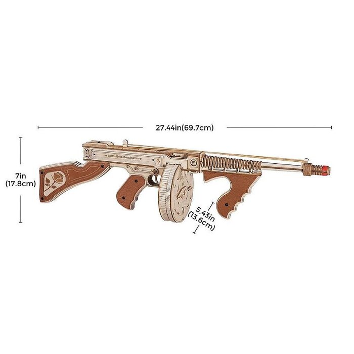 ROELQB01 - Thompson Submachine Gun Toy 3D Wooden Puzzle