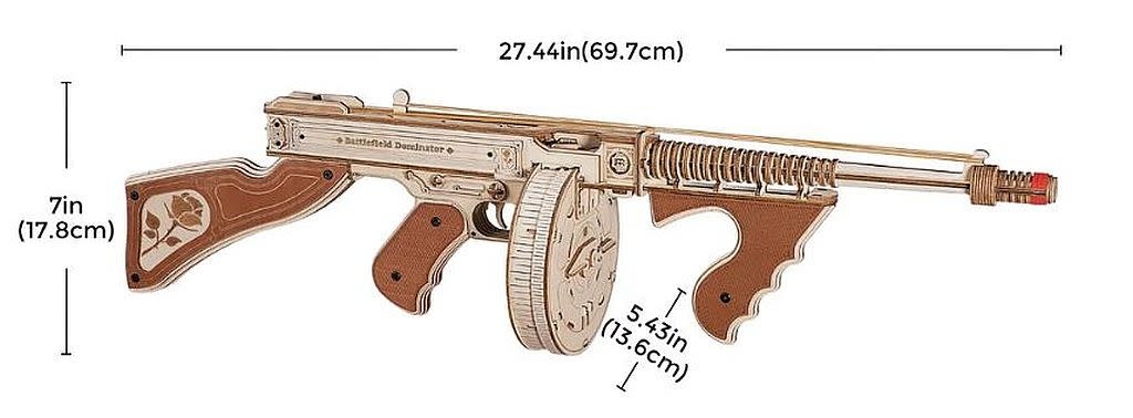 ROELQB01 - Thompson Submachine Gun Toy 3D Wooden Puzzle