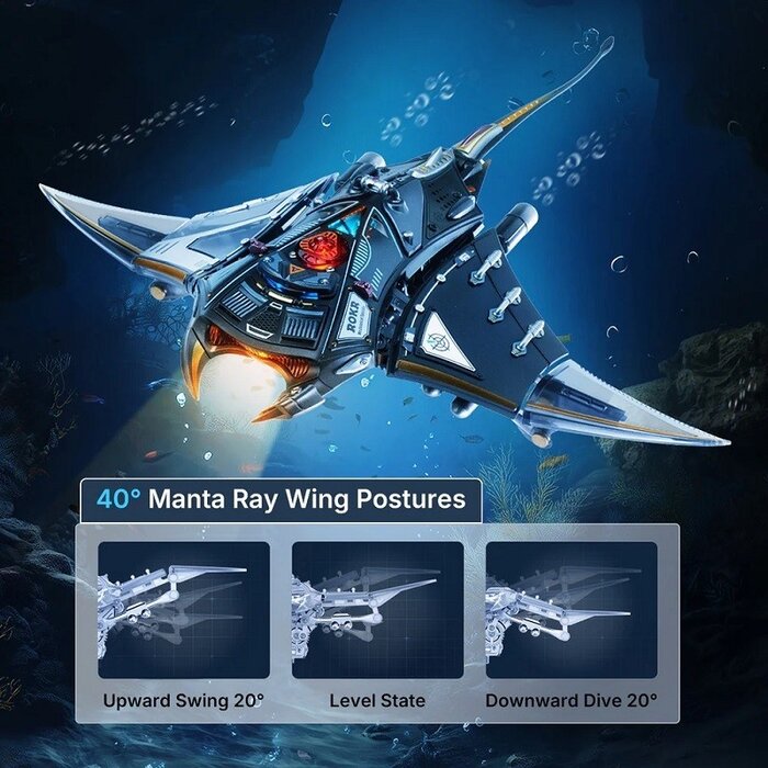 ROEMI06 - Manta Ray Mechanical 3D Puzzle Kit