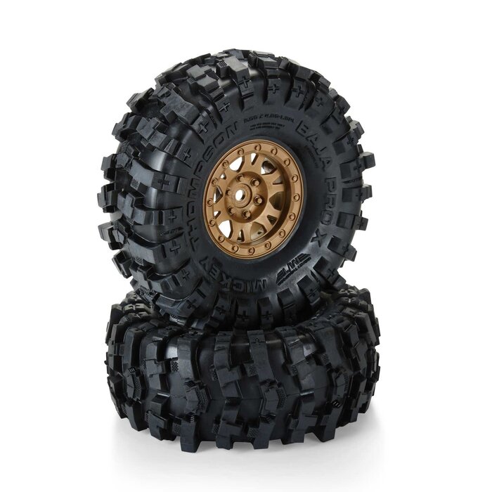 Power Hobby PRO1021315 - 1/10 Limited Edition Mickey Thompson Baja Pro X G8 1.9" Crawler Tires Mounted 12mm Bronze Impulse (2)