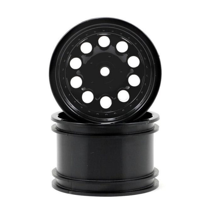 RPM RPM82232 - 1/10 Revolver Crawler Front/Rear 2.2 Wheels with Wide Base, 12mm Hex, Black (2)