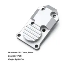 INJORA SCX24-11SR-1 - INJORA Aluminum/Brass Diff Cover for Axial SCX24 AX24, Silver