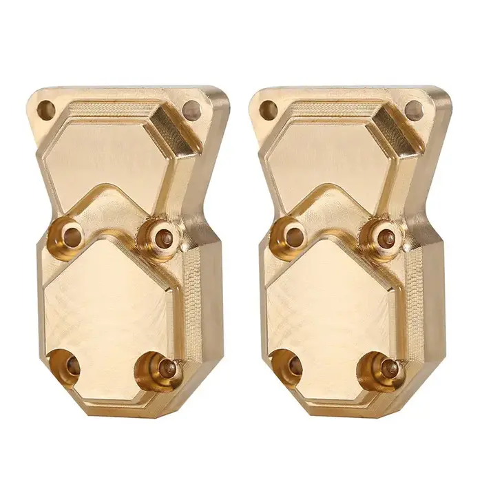 INJORA SCX24-82 - INJORA 2pcs 11g/pcs Heavy Front Rear Brass Diff Covers for Axial SCX24 AX24